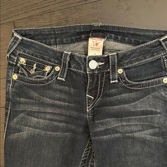 True Religion Blue Skinny Jeans with Signature Stitching - Picture 6 of 6